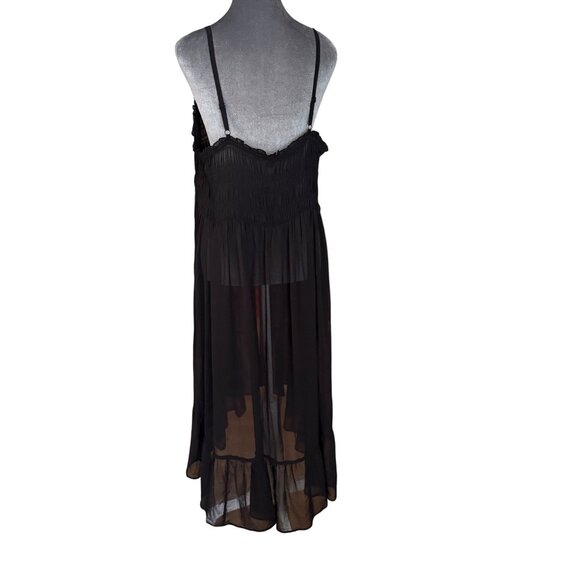 Torrid Black Chiffon Button-Up Sheer Dress Tunic 2X 18-20 NWT - Picture 5 of 6